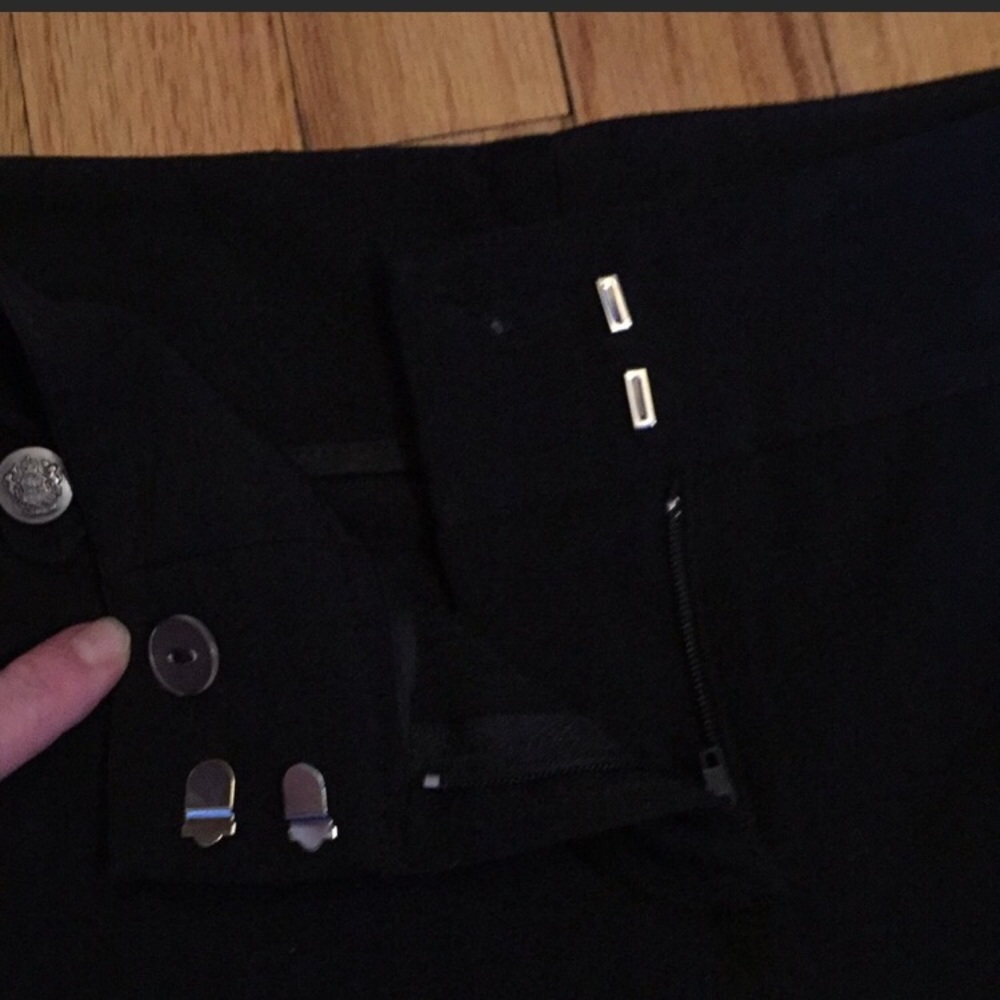 Studio 1940 Black Wide Leg Capri - Picture 3 of 4